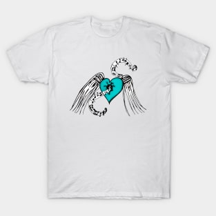 Heart Music Blue T-Shirt